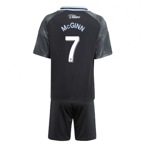 Otroški Nogometni dresi Aston Villa John McGinn #7 Gostujoči 2025-26 Kratek Rokav (+ Kratke hlače)